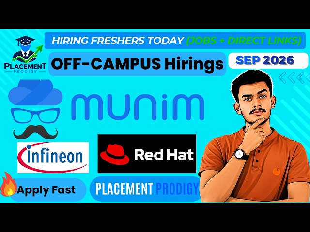 Infineon & Red Hat Hiring Freshers | Job Alert 24 Sept 2026