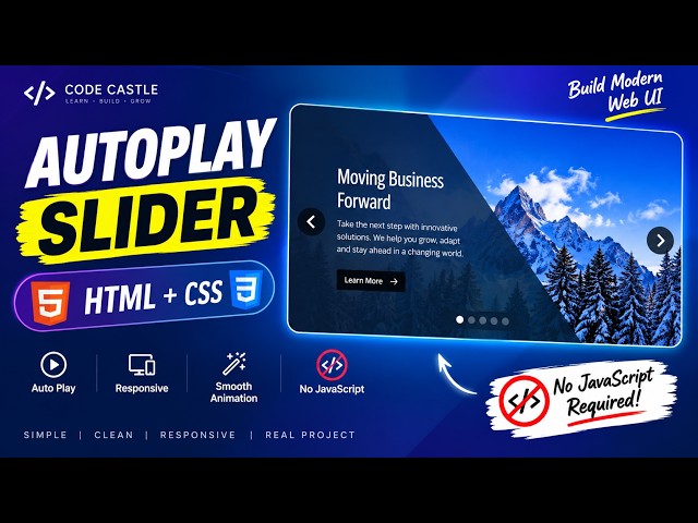 Autoplay Image Slider Using HTML & CSS 🔥 | Auto Product Slider Without JavaScript
