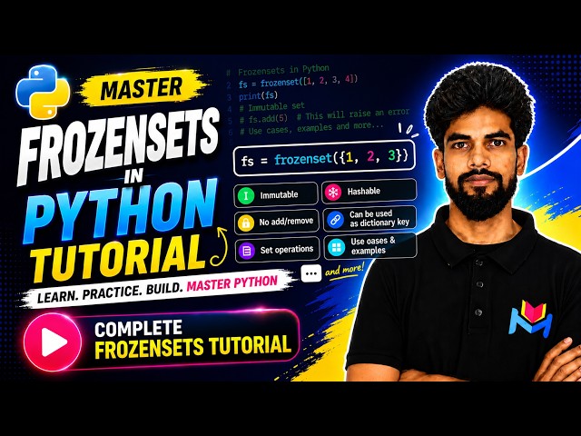 Frozensets and Its Methods in Python | Master Python Sets| Complete Python Tutorial