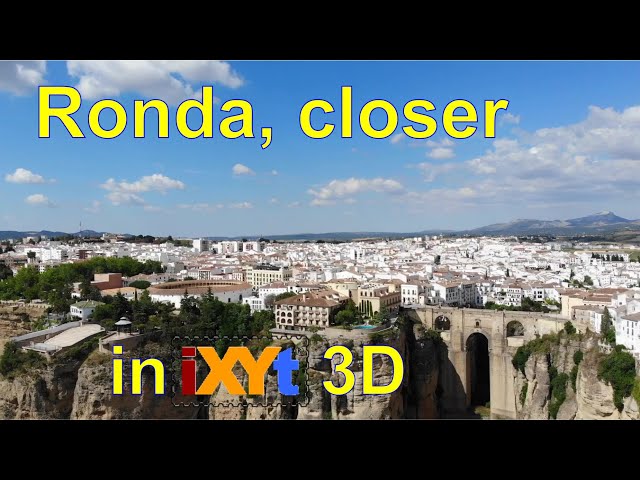 Ronda closer view, Málaga, Andalusia, Spain in iXYt 3D side-by-side video for VR