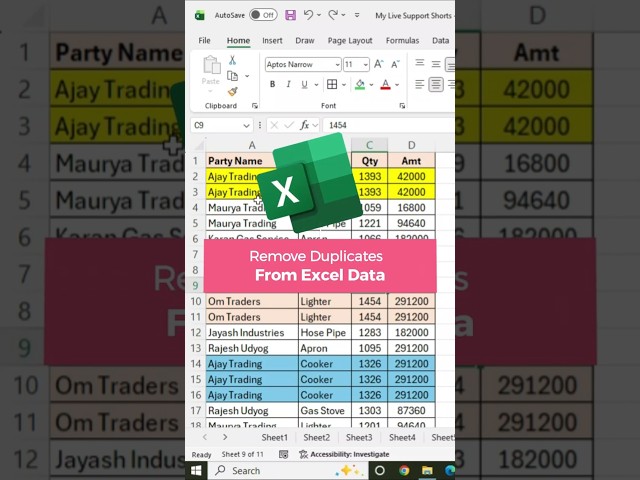 Remove Duplicates from Excel Data