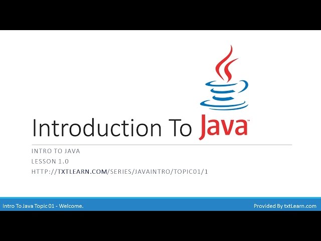 Intro to Java (Programming For Beginners)