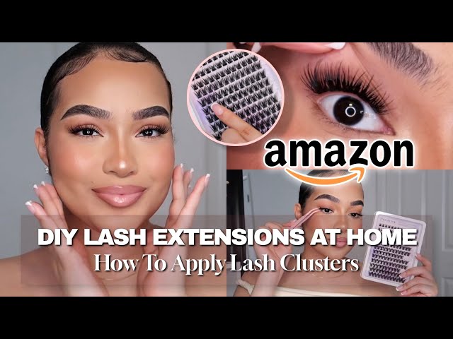 How To Apply Eyelash Cluster Extensions AT HOME | AMAZON LASH CLUSTERS KIT TUTORIAL