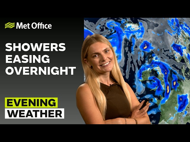 30/08/2026 - Showers easing - Evening Weather Forecast UK - Met Office Weather