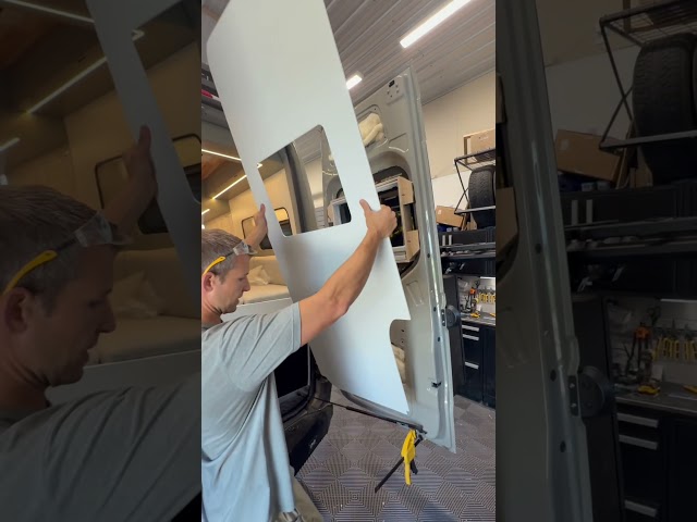 Sprinter Rear Door Upgrades 🚐 #van #camp #3dscan #fyp