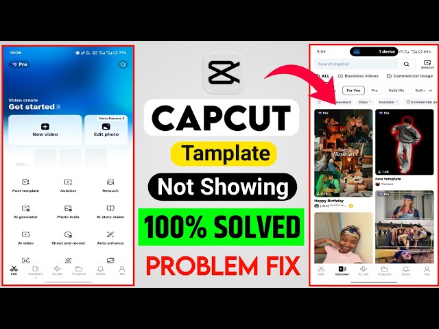 CapCut Template Not Showing Problem Solve 2026 | Capcut Template Problem Fix 2026
