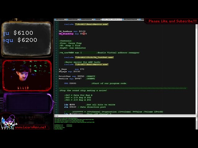 6502 ChibiVM The Virtual machine Core Routine - Lesson ChibiVM1