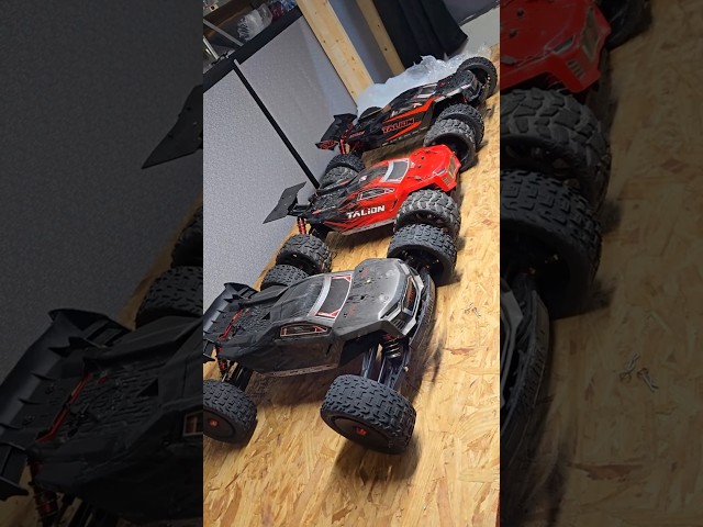 Our first V6 Talions are in, so I put one side by side with the original!  #rc #rccar #arrma #talion