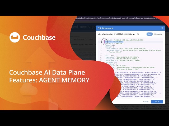 Couchbase AI Data Plane™ Features: Agent Memory Demo