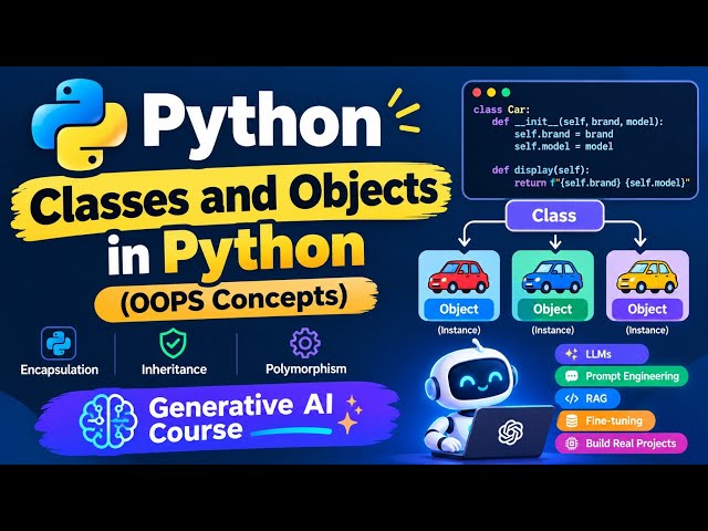 Generative AI Course | Classes and Objects in Python | OOP Concepts in Python