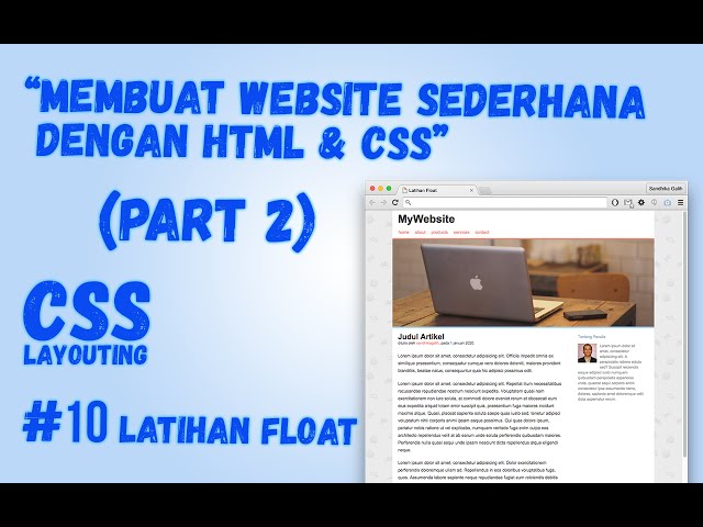 CSS Layouting - #10 Float : Membuat Website Sederhana (Part 2)