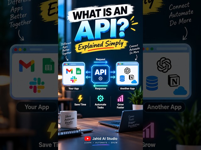 What Is an API? Explained Simply with a Real Example 🔗 #jahidaistudio