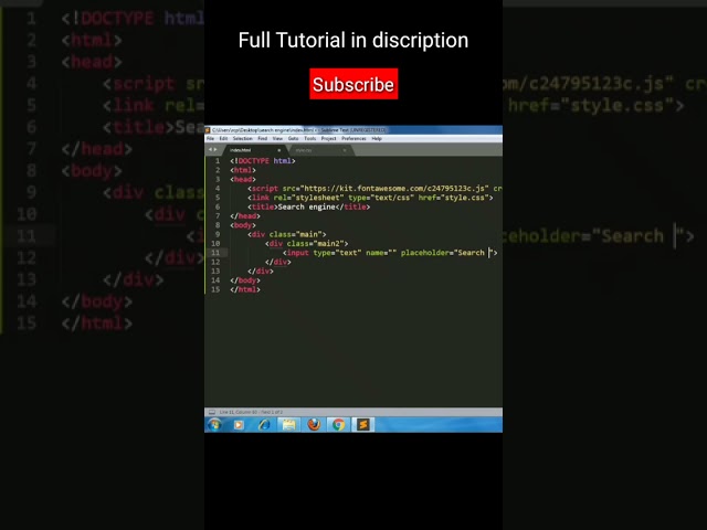 Attractive search box using HTML CSS