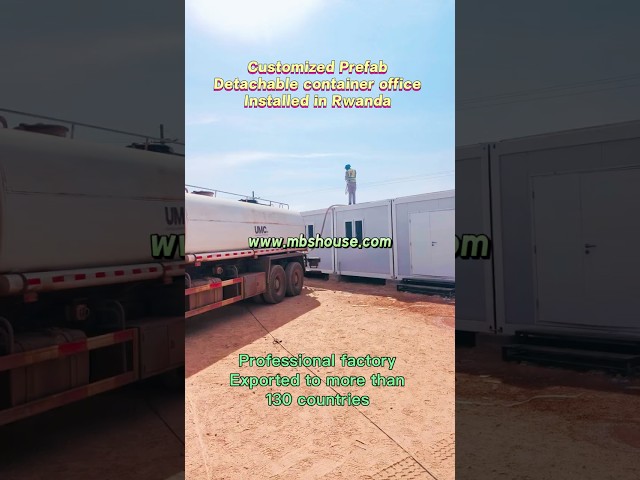 Affordable Prefab Detachable Container Office Installed in Rwanda