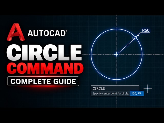 How to Use the CIRCLE Command in AutoCAD | AutoCAD Basics