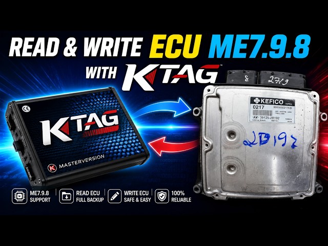 How to Read & Clone MG7.9.8 ECU with KTAG | Full Backup Tutorial #ecurepair #ktag #ecuprogramming