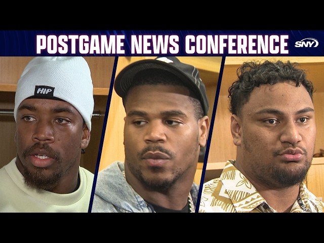 Jevon Holland talks big interception, Abdul Carter & Sisi Mauigoa also talk big Giants win in Week 3