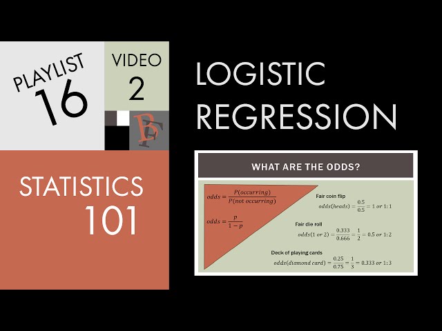Statistics 101: Logistic Regression Probability, Odds, and Odds Ratio