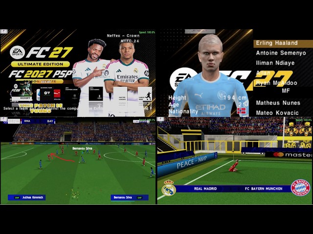 EA SPORTS FC 27 PPSSPP ANDROID OFFLINE CAMERA PS5 NEW UCL KITS 2026/27 REAL FACES LATEST TRANSFERS