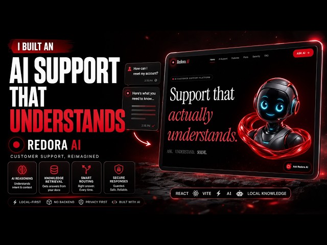 Redora AI: Building a Premium AI Customer Support App (React, GSAP, Express)