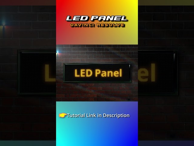 LED Panel Effect in DaVinci Resolve