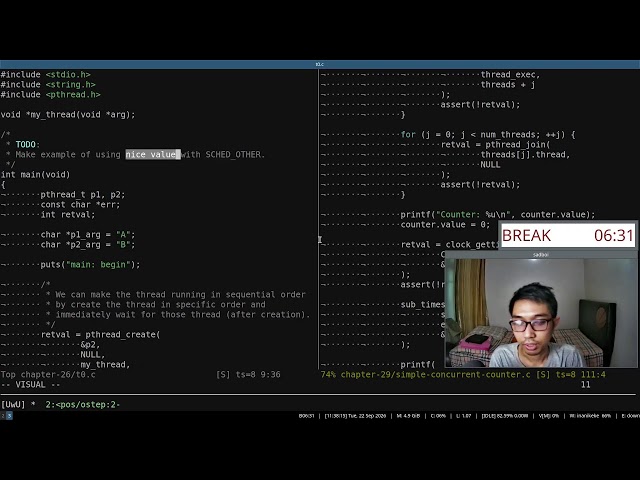 Live study: read along book "Operating Systems: Three Easy Pieces" (Part 204)