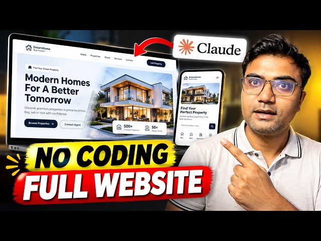 How to Create a Website Using Claude AI | No Coding Website Tutorial in Hindi 2026