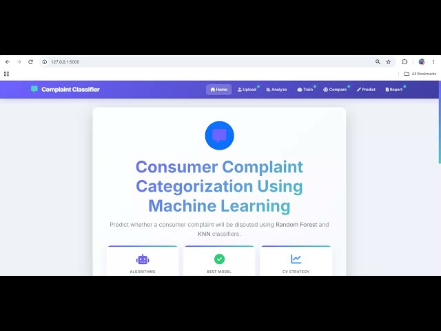 Consumer Complaint Categorization Using Machine Learning | Python AI Machine Learning Project