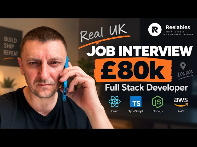Real UK Job Interview: £80k Full Stack Developer | React, TypeScript, Node.js, AWS