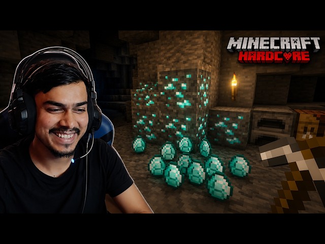 💎 Risking Everything for Diamonds! | Deep Cave Adventure | Minecraft Hardcore EP 5 😱 #minecraft #fyp