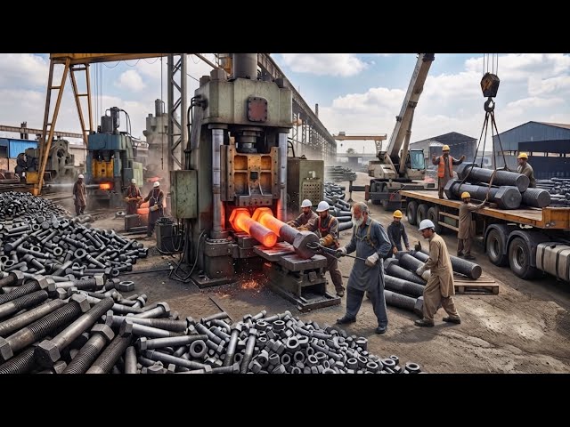 🔥 Amazing Manufacturing Process | How Giant Industrial Bolts & Nuts Are Made in Pakistan