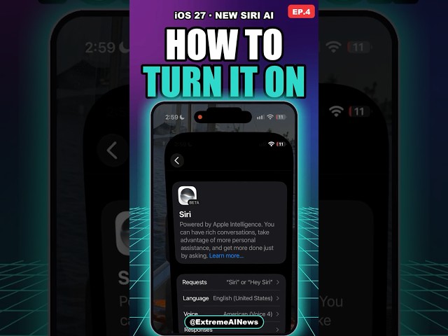 How Do You Turn on the New Siri? #shorts