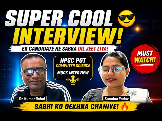 Mock Interview | Super cool candidate | HPSC PGT COMPUTER SCIENCE