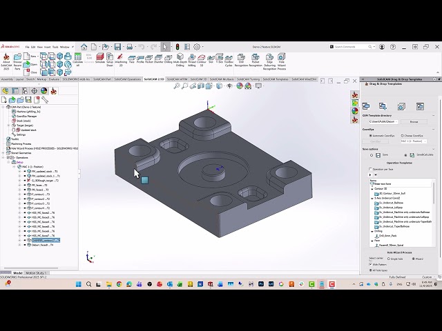Running CAM Assist in SolidCAM - Demo Part 2 - Fillets with HSS strategies and 3D iMachining