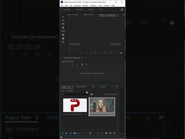 Premiere pro tutorial   How to add video into timeline #Shorts #trending #premiere