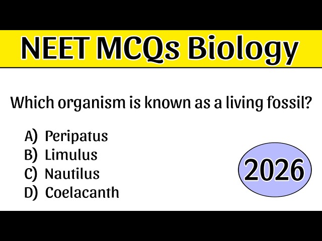 NEET Biology Mock Test 2026 | Neet Biology Practice Questions | NEET Exam 2026