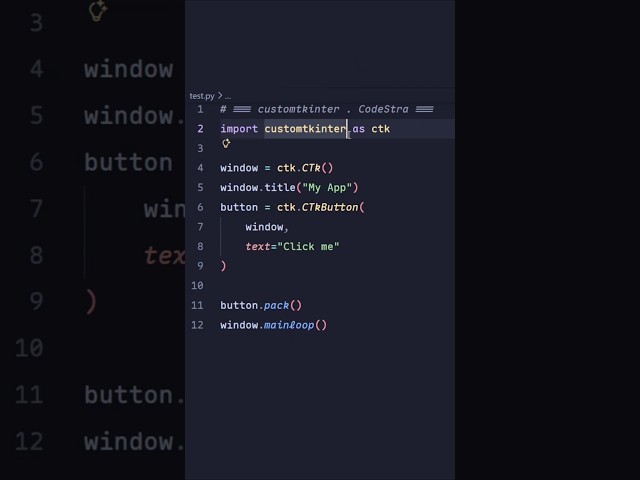 Python custom tkinter