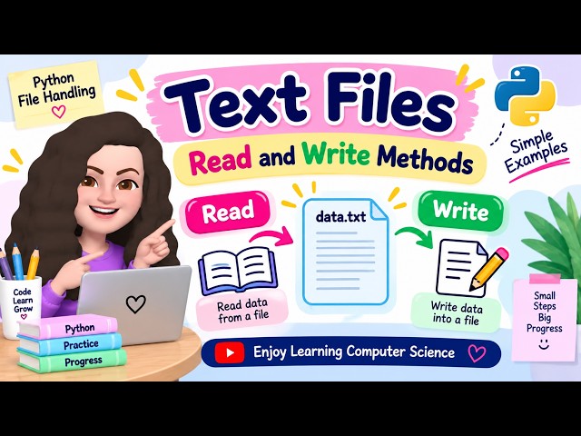 Text File Handling in Python | Read & Write Methods with Examples | Class 12 CBSE CS 083