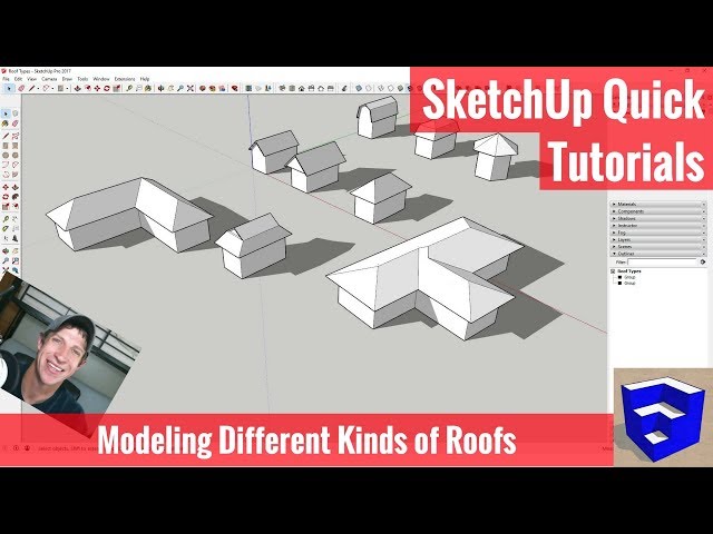 Modeling 9 Different Types of Roofs in SketchUp - SketchUp Quick Tutorials