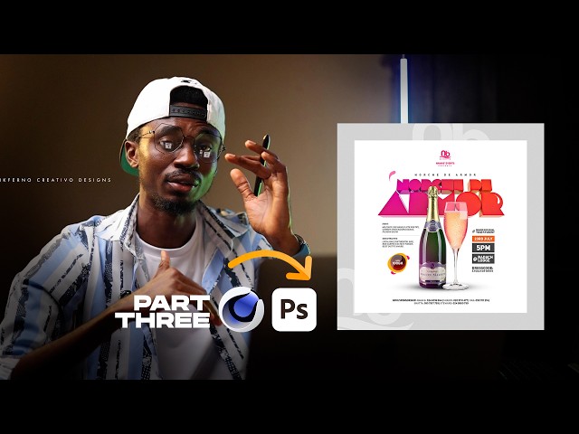 Photoshop Tutorial: flyer design with Cinema 4D & Photoshop _ Part 3