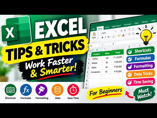 Excel Tips & Tricks | Become Faster in Excel | Powerful Excel Tricks Every Beginner Should Know 