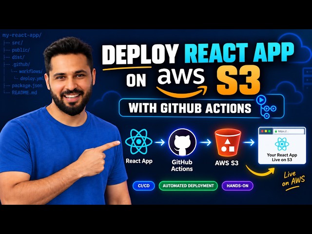 Deploy React App to AWS S3 with GitHub Actions | CI/CD Pipeline | DevOps for Frontend #27