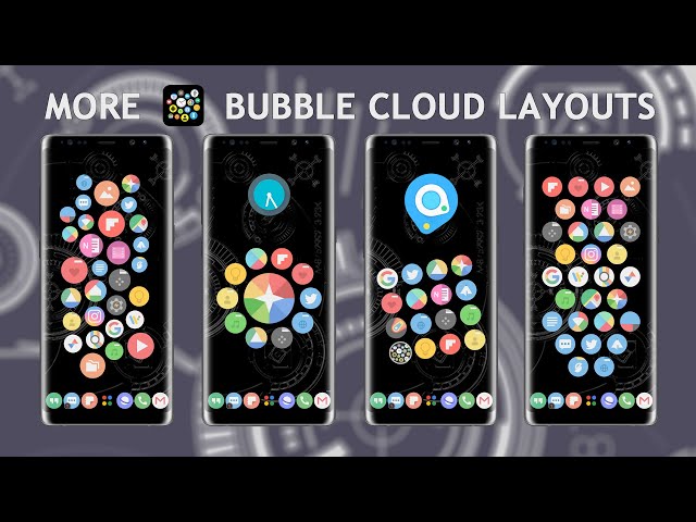 [v9.72] New bubble layout options in Bubble Cloud Widgets and Folders for Android phones and tablets