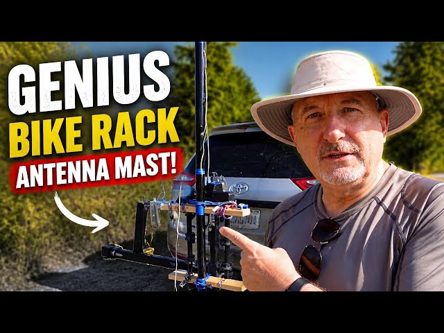 DIY Antenna Mast From a Bike Rack - Simple and Brilliant