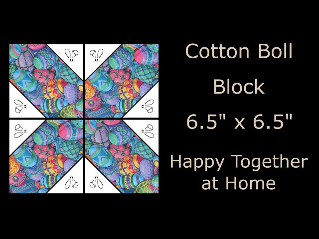 Cotton Boll   "Cotton Ball"   Traditional Quilt Block Live Tutorial - Video # 6