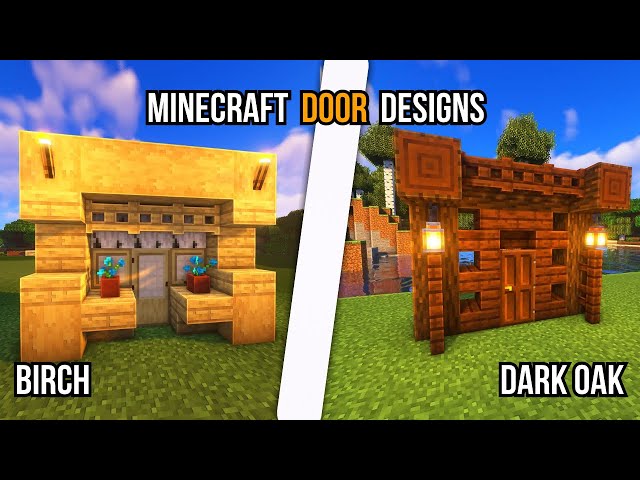 Minecraft: 6+ Front Door Build Designs!!