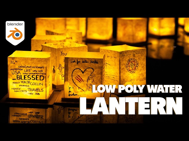 Blender Tutorial: Low Poly Chinese Water Lantern (Live Stream Recap)