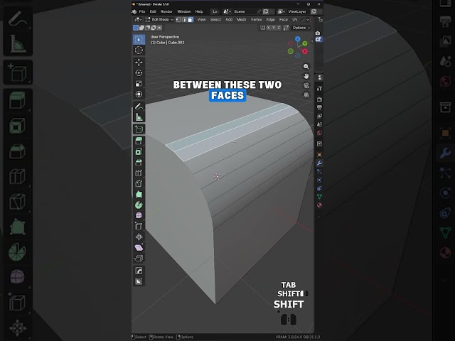 Sharp edges? Auto smooth fixes it instantly #blender #hardsurface #tutorial