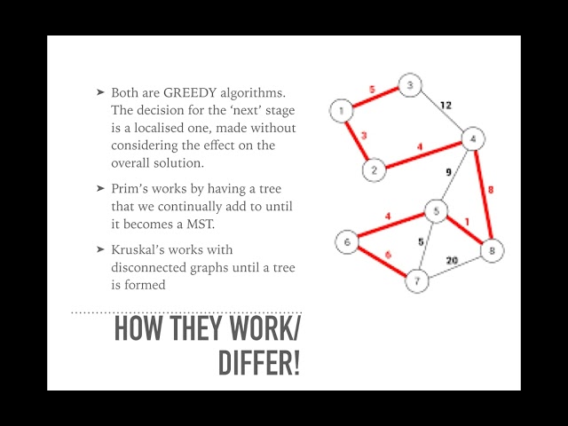 Prim's VS Kruskal algorithms