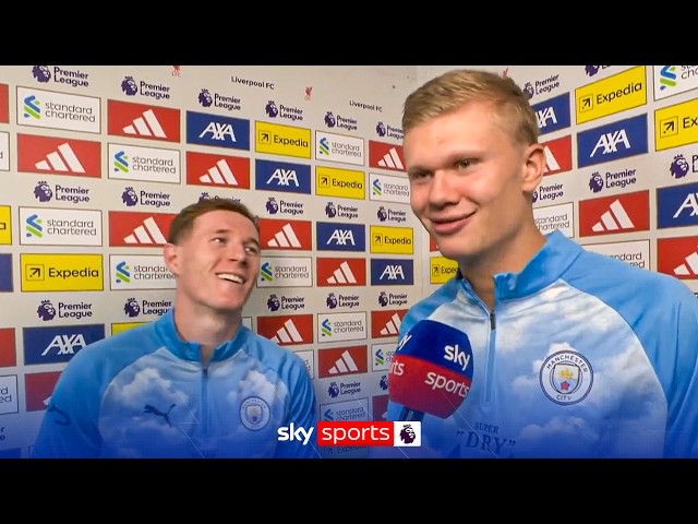 Erling Haaland & Elliot Anderson FULL reaction to Man City's 3-0 win at Liverpool